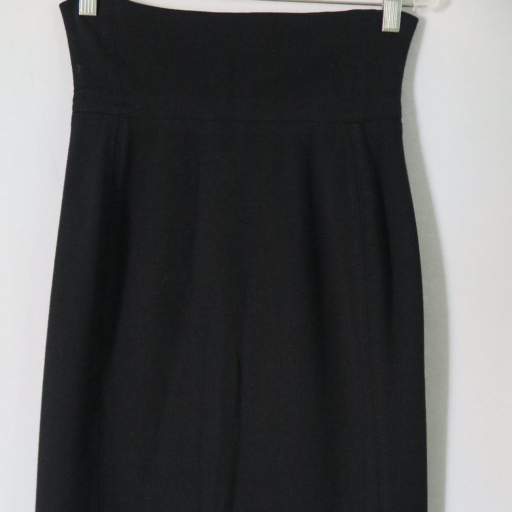 YOANA BARASCHI Black Straight Pencil Viscose Blend Skirt Size 4 Made in USA - Picture 7 of 8